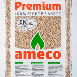 Peleti brad, Ameco, categoria A1, palet 50 de saci